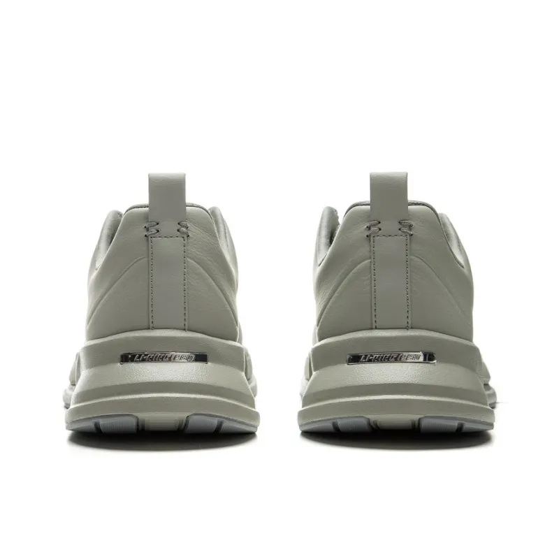 LI-NING 1990 Commuter Series Wear-Resistant Slip-Resistant Low-Top Casual Running Shoes Men's Earth Frost Gray-4