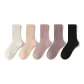 White+Light Pink+Light Purple+Dark Purple+Black[5 Pack, Thickened Thermal Plush Socks]
