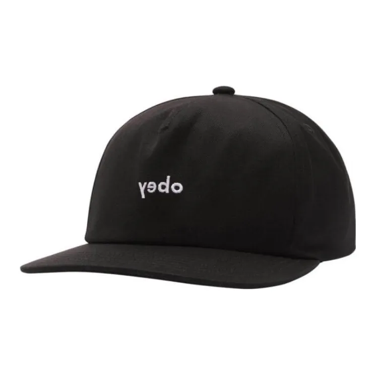 Obey Cotton Baseball Caps Men's Black-0