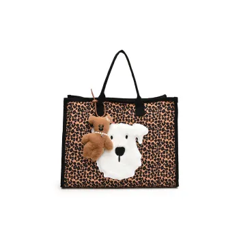 Yalu PU Tote Women's Brown Dog/Brown Cat/Black Dog/Black Cat
