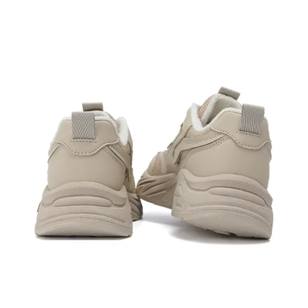 Warrior Warm Cushioning Coverage Height Increasing Wear Resistant Slip Resistant Low Top Chunky Sneakers Unisex Khaki-4