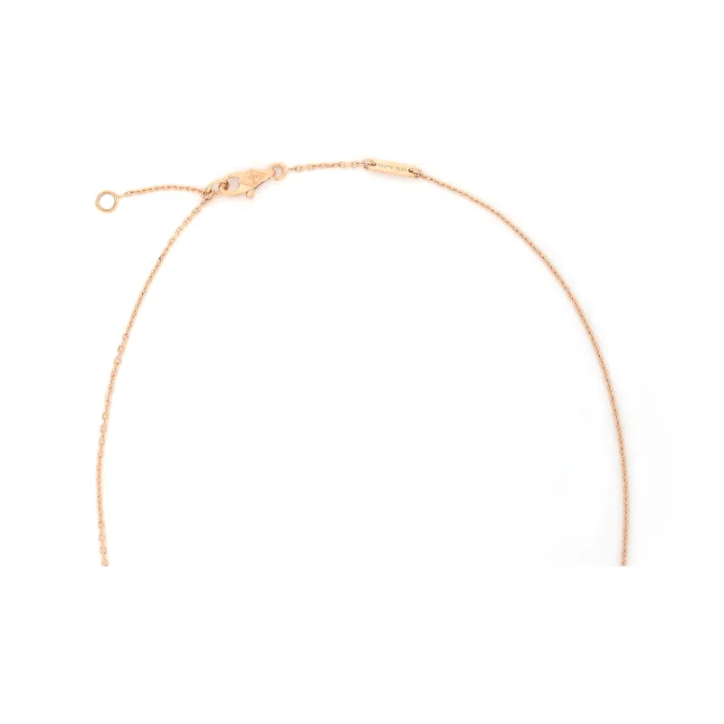 Van Cleef & Arpels Alhambra Four Leaf Lucky Series 18K Rose Gold Necklaces Women's Rose Gold, Single Flower-3