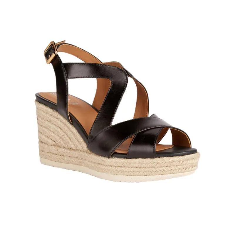 GEOX Ponza Strap Sandals 8.5cm Women's Black-1