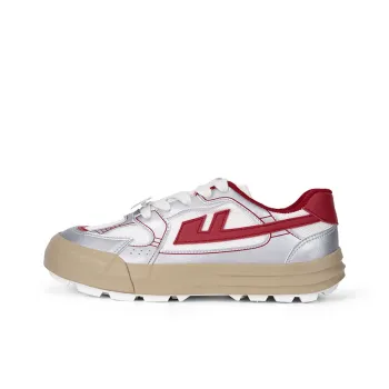 Warrior Sky Power Fashion Comfortable Versatile Casual Shoes Unisex Silver/White/Red