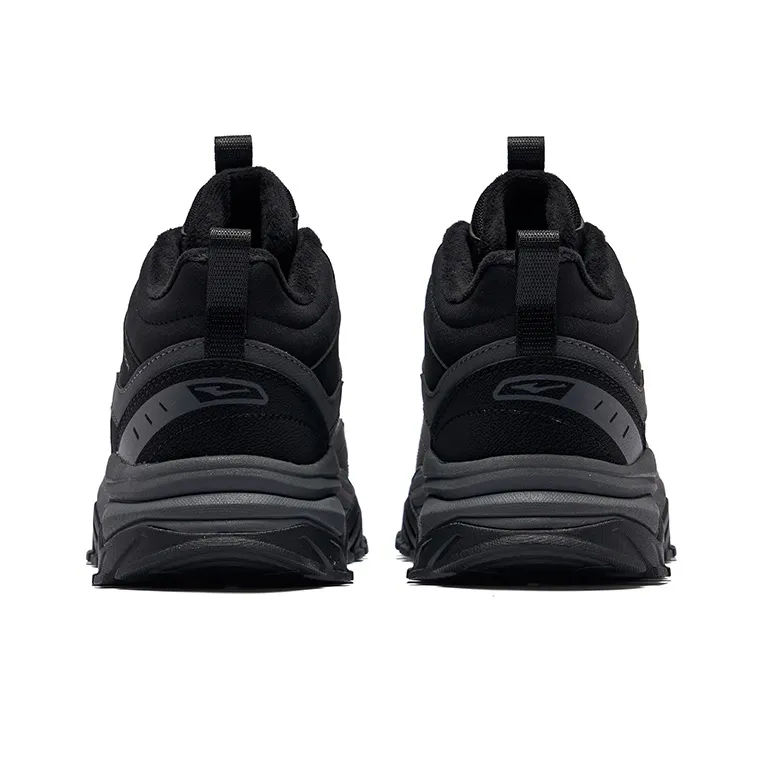 Erke Warm Sun 2 Anti Slip Wear Resistant High Top Outdoor Shoes Men's Jet Black Carbon Gray-3