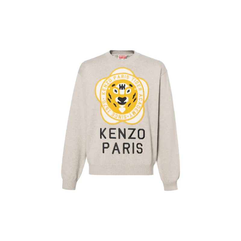 KENZO Logo Embroidered Crewneck Sweater-5