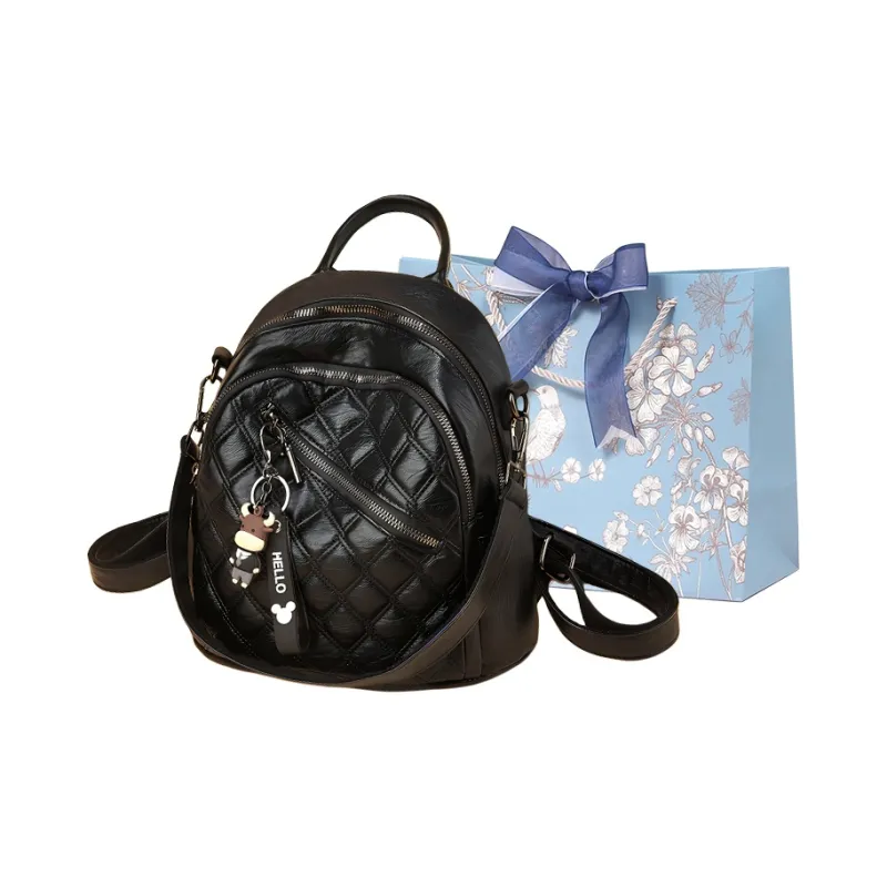 REDOO PU Backpack Regular Women's Black-8
