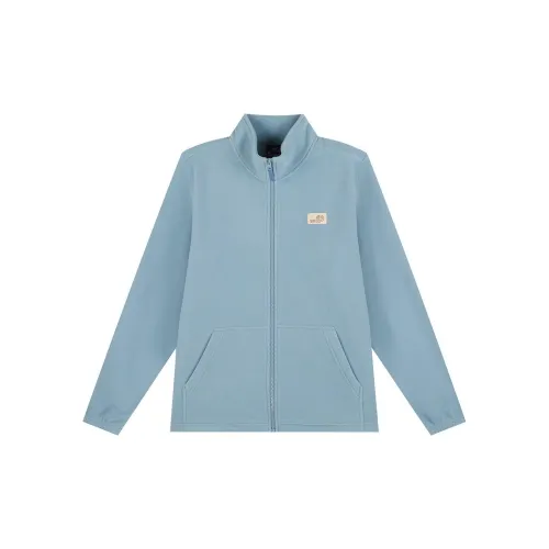 361° Wujie Velvet-feel Coat Unisex Island Gray Blue