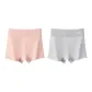 C Set-Ribbed Boxer-Light Pink+Gray