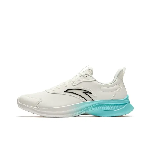 Anta Hydrogen Run Anti-Slip Wear-Resistant Low-Top Running Shoes Men's White Blue