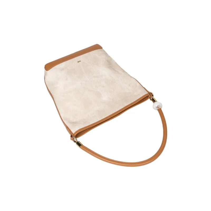 OMI Synthetic Leather Handbag, Shoulder Bag Women's Black/Apricot White/Khaki/Red Brown-9
