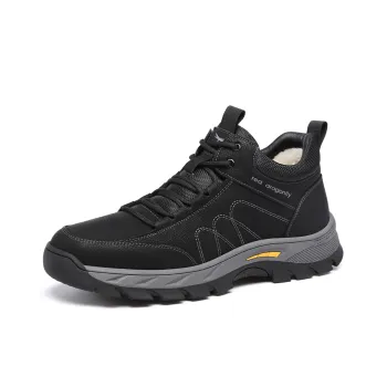 RED DRAGONFLY Hiking / Trekking Shoes Men High Top Black Gray