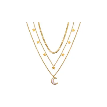PoreLafe Titanium Steel Necklaces Women's Gold