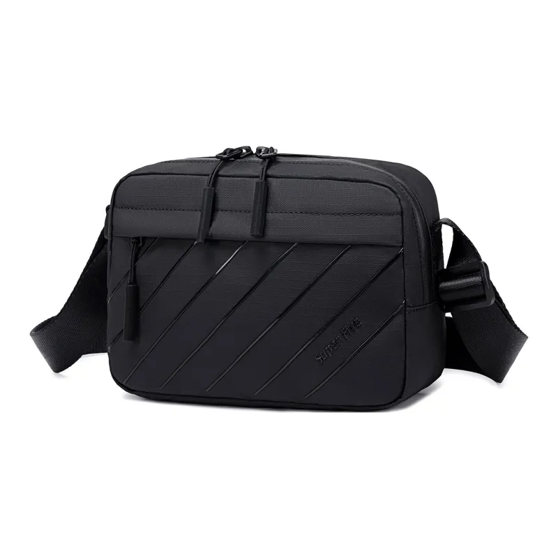 Super Five Polyester Shoulder Bag Crossbody Bag Unisex Black/Gray/Ecru/Blue-15