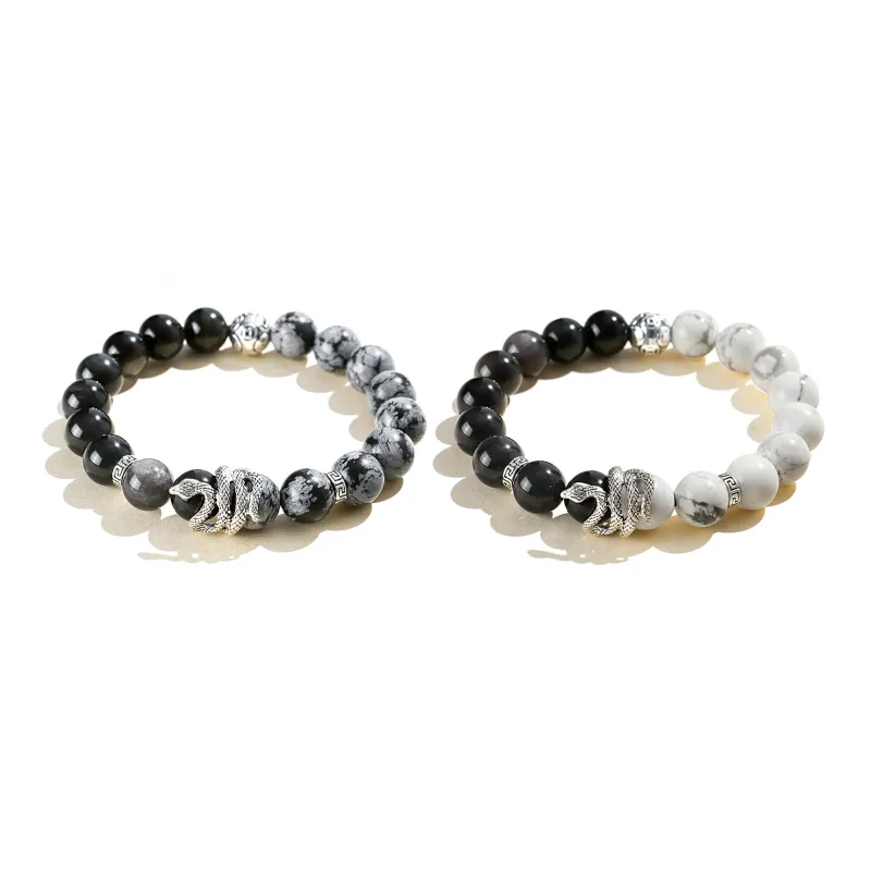 MIDNIGHT MOMENT Obsidian Bracelets Unisex-8