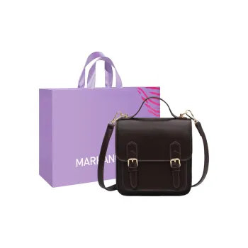 MARKANGARO PU Uniform Bag, Handbag, Crossbody Bag, Backpack Medium Size Women's Black/Coffee