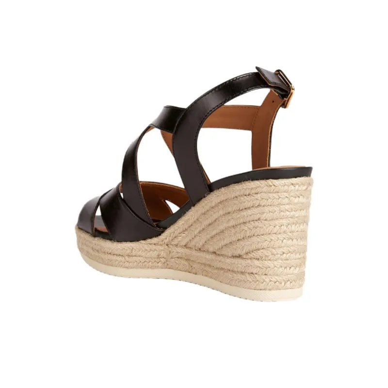 GEOX Ponza Strap Sandals 8.5cm Women's Black-3