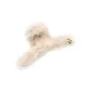 Ecru Plush Claw Clip 13cm