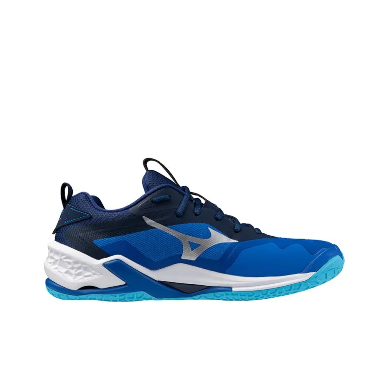 Mizuno Anti Slip Wear Resistant Low Top Training Shoes Unisex Blue White-1