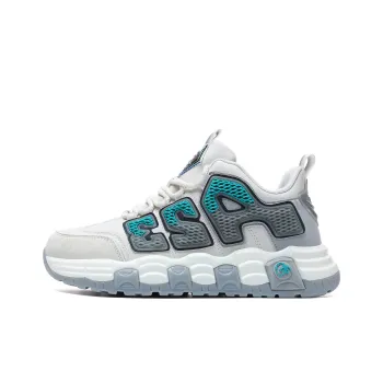 A55 Anti Slip Wear Resistant Mid Top Casual Shoes Men's White Gray