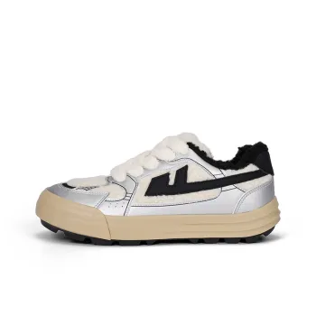 Warrior Sky Power Warm Sheepskin Shoes Insulated Wear Resistant Fleece Lined Shoe Women's Silver/Beige/Black