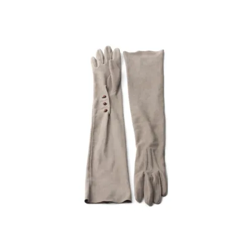 PRADA Leather Gloves Women's Gray