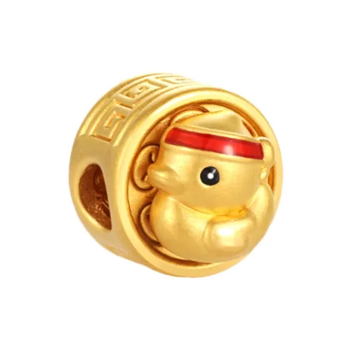 Dong Xiang Hard Gold Enamel Cheering Duck Solid Gold 999 Fixed Price Gold Bracelet Unisex