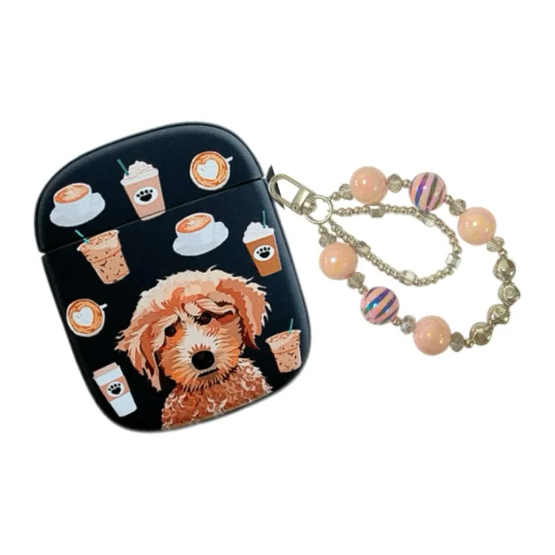 Koman Compatible With Apple AirPods 1/2/3/Pro 1/2 Generation TPU Matte Puppy Bear Headphone Cases-1