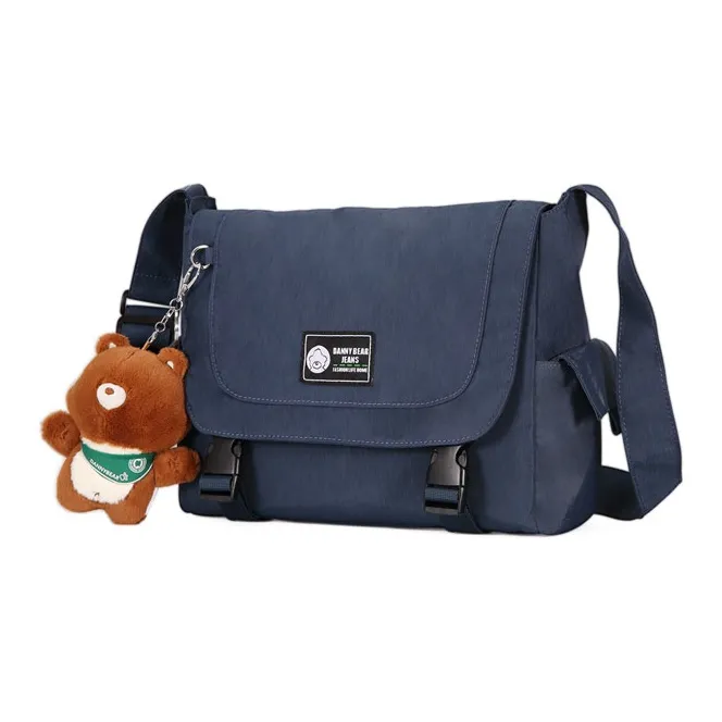 Dannybear Fabric Shoulder Bag Crossbody Bag Regular Unisex Dark Blue-1
