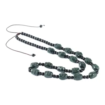 JUNWEN Hetian Jade Necklaces Green Jade Men's