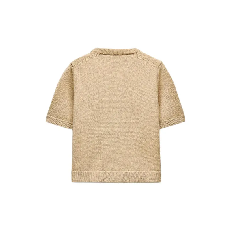 ZARA Regular T Shirt Women's Beige-1