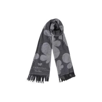 WEEKEND MaxMara Pure Wool Knit Scarves Women's Gray