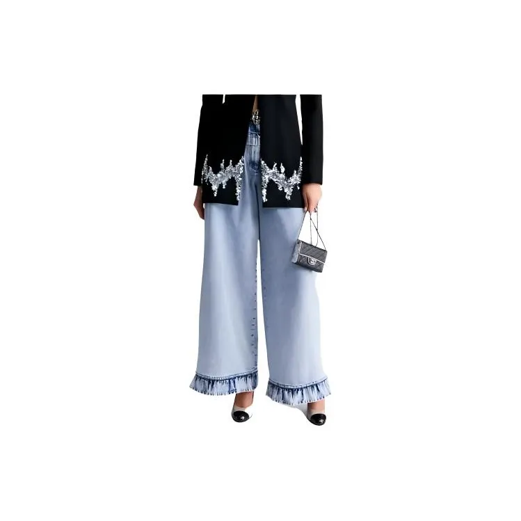 CHANEL Jeans Women's Light Blue-3
