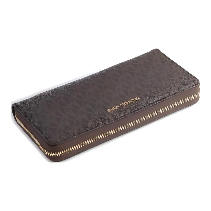 MICHAEL KORS Canvas Cotton, Polyester Polyurethane Wallet Large Size Women's Brown-2