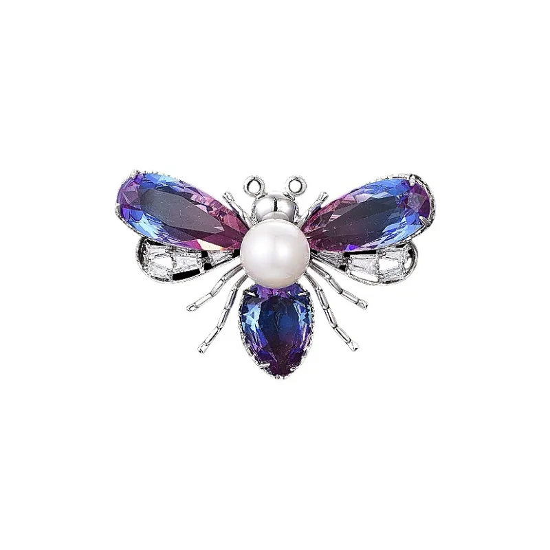 Lan Ying Artificial Crystal Brooches Unisex-3