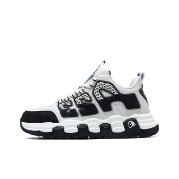 A55 Anti Slip Wear Resistant Mid Top Casual Shoes Men's White Black
