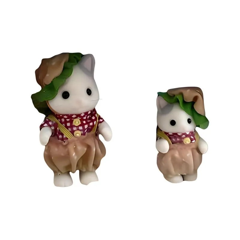 Sylvanian Families Latte Cat Hamburger Set Dolls Plush Doll Small Size Tall-3