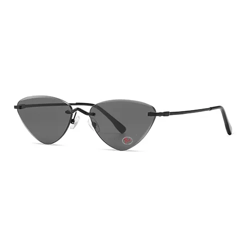 PSACSS Stainless Steel Irregular Shape Sunglasses Unisex Gradual Gray/Gradual Fuchsia