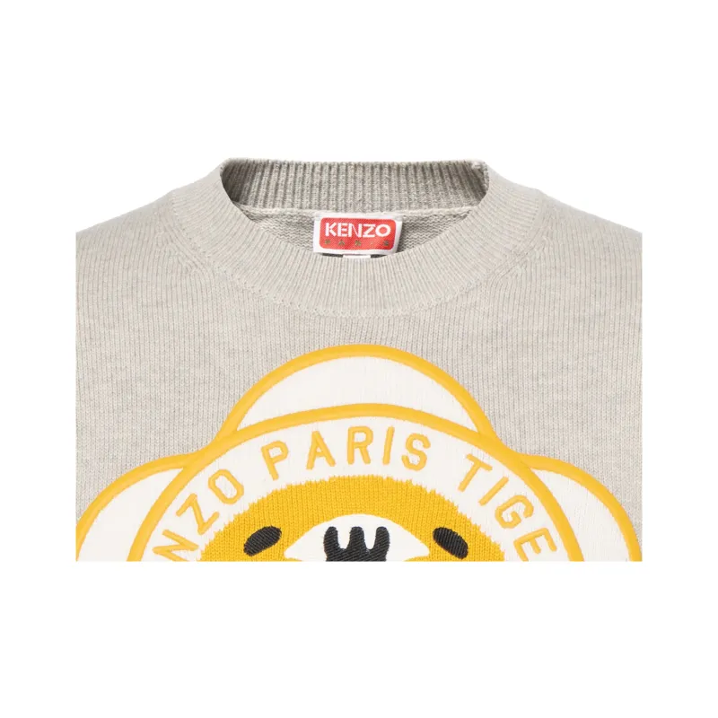 KENZO Logo Embroidered Crewneck Sweater-10
