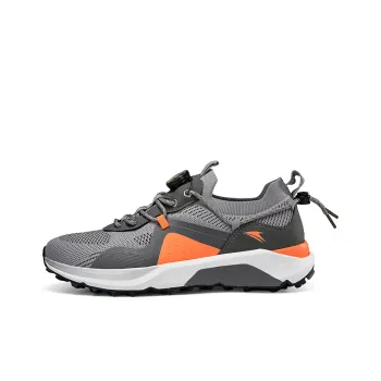 Kinglake Cushioning, Slip Resistant, And Abrasion Resistant Low Top Casual Running Shoes Men's Gray Orange
