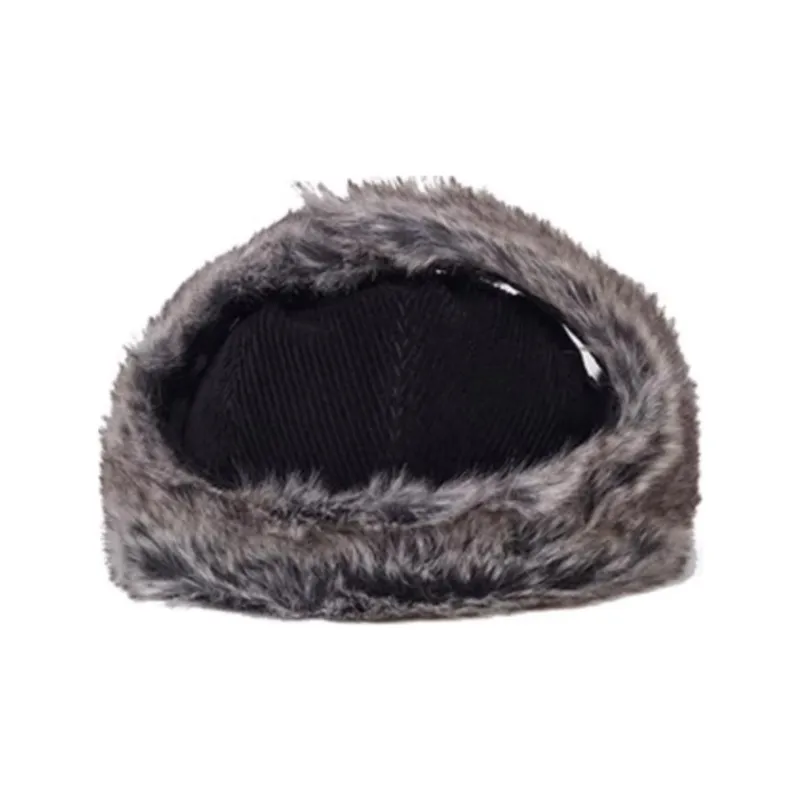New Era Corduroy Trapper Hats Unisex Black-2