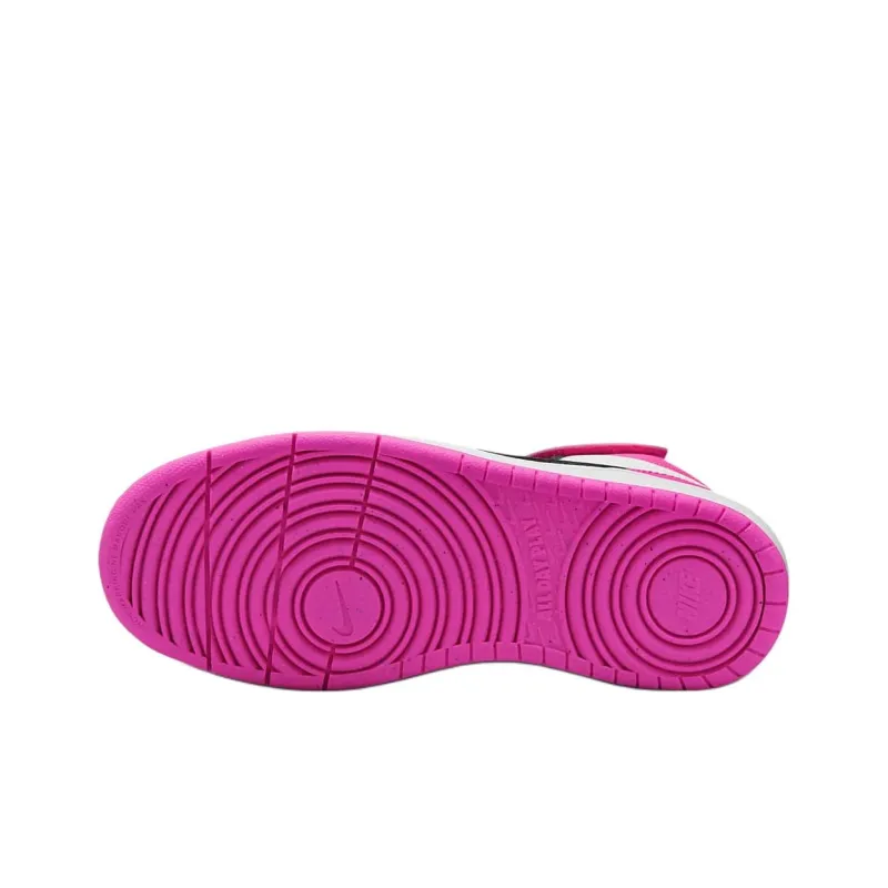 Nike Court Borough 2 Abrasion Resistant Shock Absorbers Mid Top Kids' Skateboarding Shoes Black Pink Teenagers-5