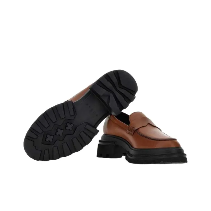 HOGAN Round Toe Slip On Loafers Women's-5
