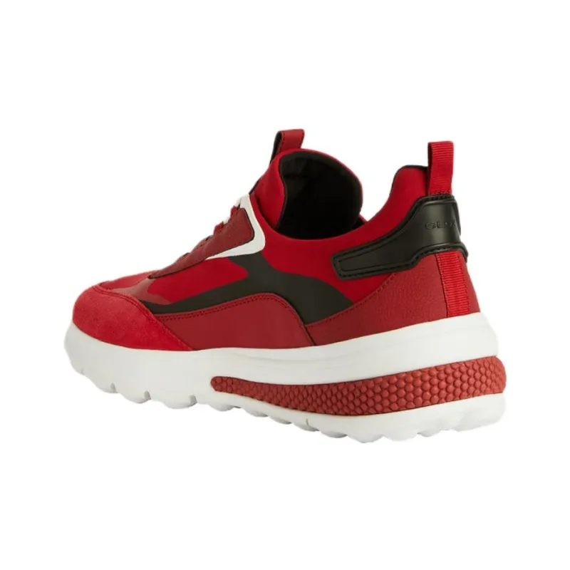 GEOX Spherica Actif Anti-Slip Wear-Resistant Low-Top Casual Shoes Men's Red Black-2