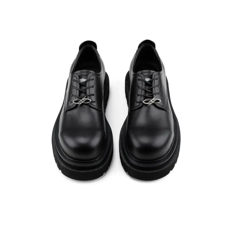 HANQIAORIJI Black Blood Series Derby Shoes Men's Black-1