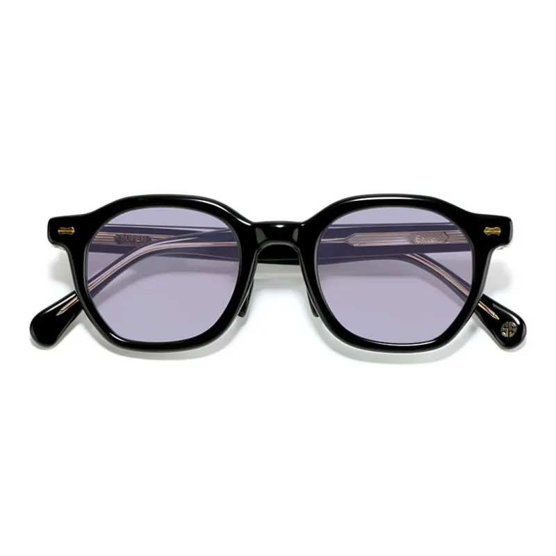 SUPER SUNG Plate Frame Round Sunglasses Unisex-1