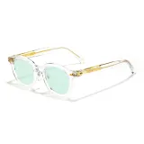 Transparent Frame with Water Green Lens