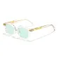 Transparent Frame with Aqua Green Lens