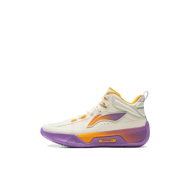 LINING YOUNG Cushioning Rebound High Top Children's Basketball Shoes Ecru Kids'-0