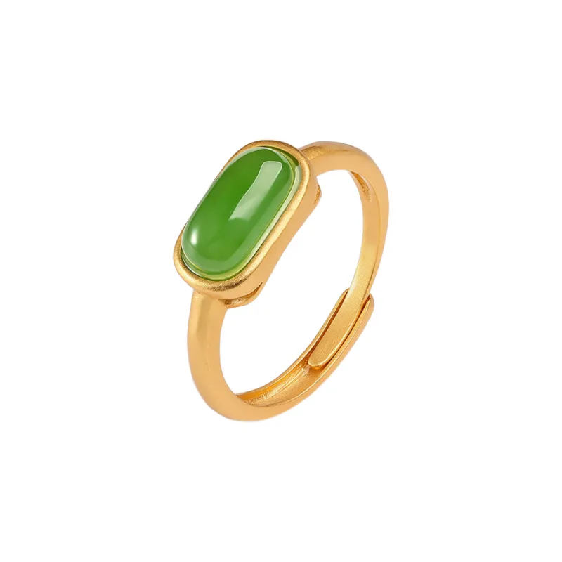 Oriental Jade Rings Jasper Women's-0